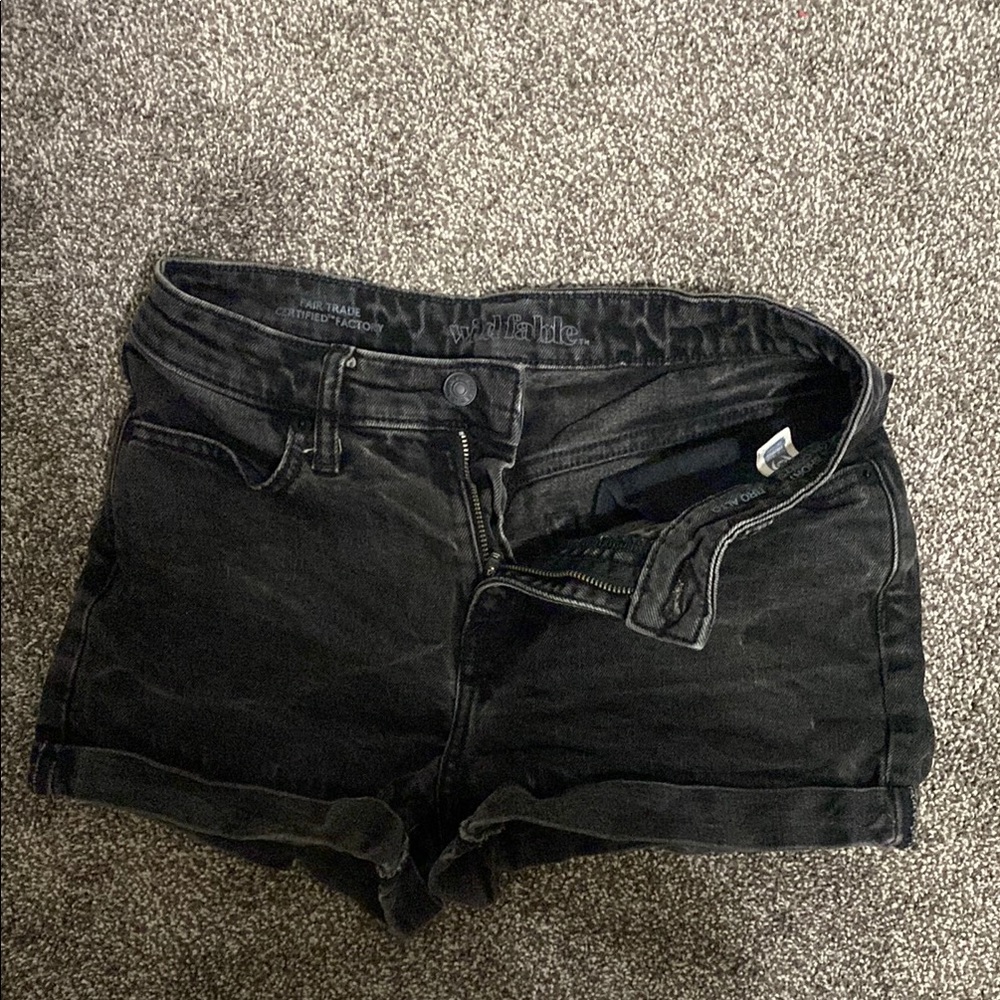 Wild Fable High Rise Black Jean Shorts